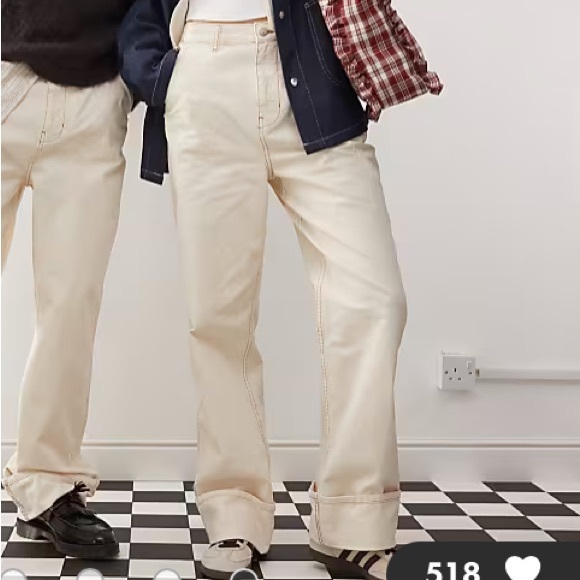 Reclaimed Vintage Denim - Reclaimed Vintage unisex western baggy dad jeans in ecru (cream). Size S. NWOT